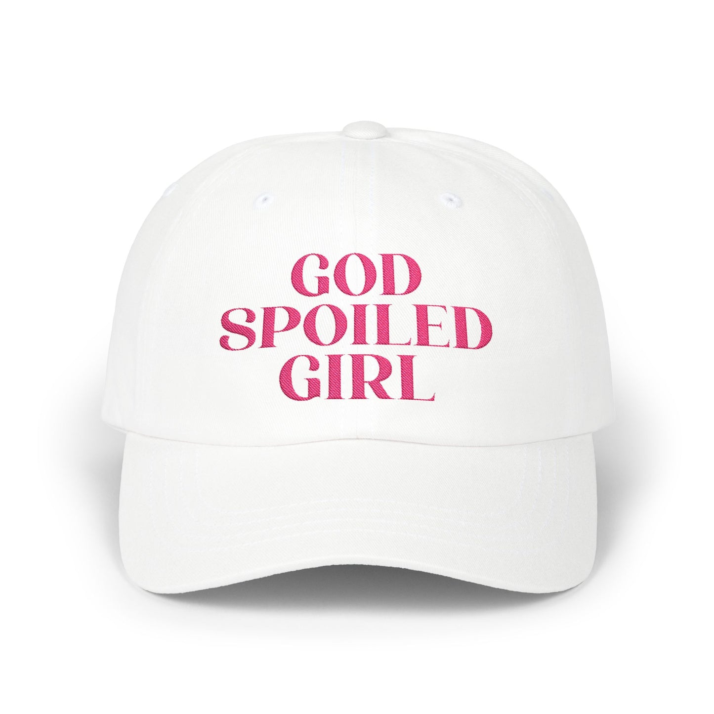 Christian Hat Embroidered Religious Gift Dad Cap “God Spoiled Girl” Christian Apparel Faith Hat for Mom Vintage Christian Cap For Her