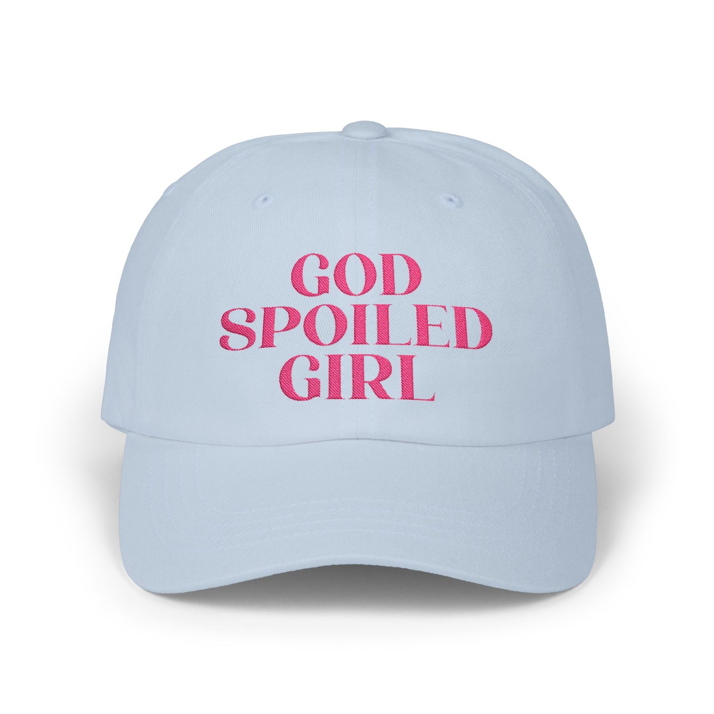Christian Hat Embroidered Religious Gift Dad Cap “God Spoiled Girl” Christian Apparel Faith Hat for Mom Vintage Christian Cap For Her