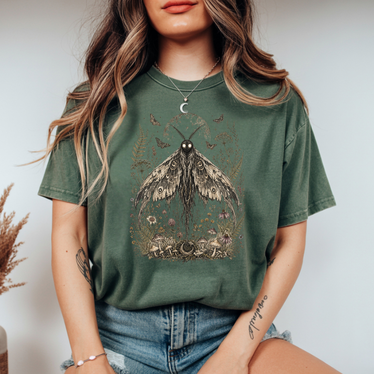 Botanical Cryptid Mothman T-Shirt