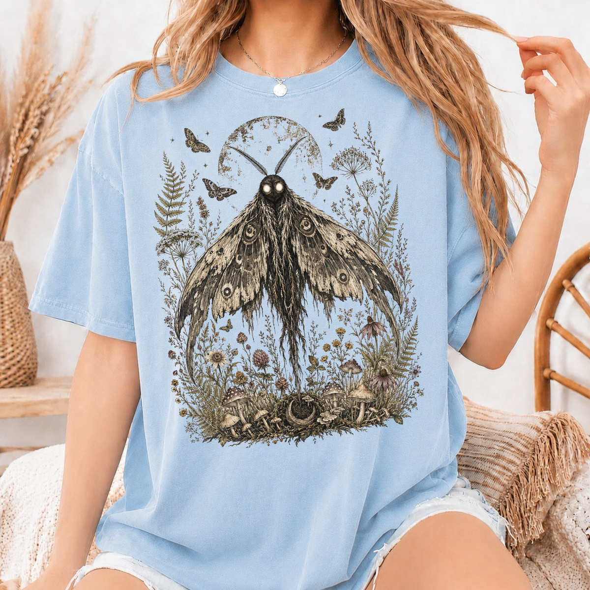 Botanical Cryptid Mothman T-Shirt