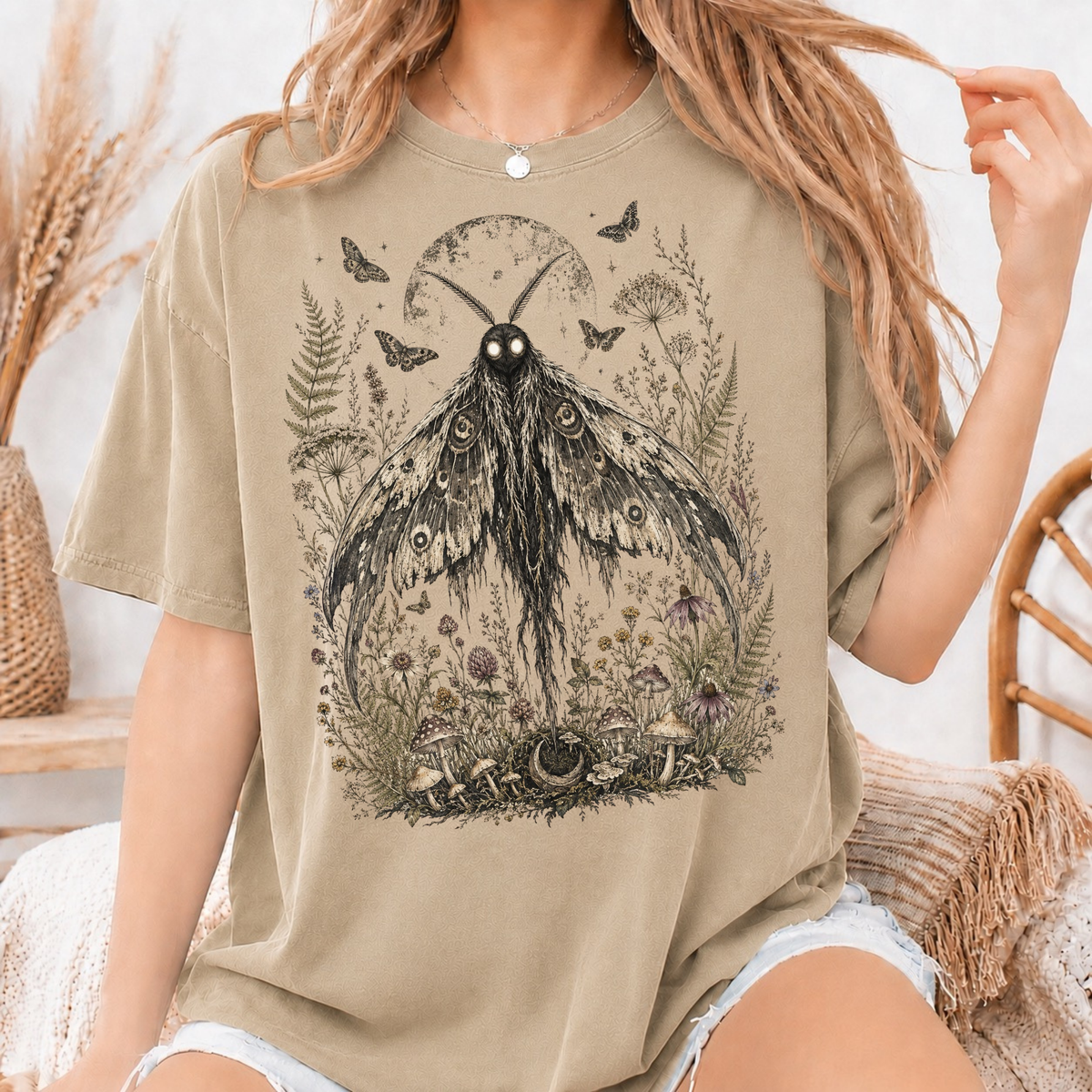 Botanical Cryptid Mothman T-Shirt