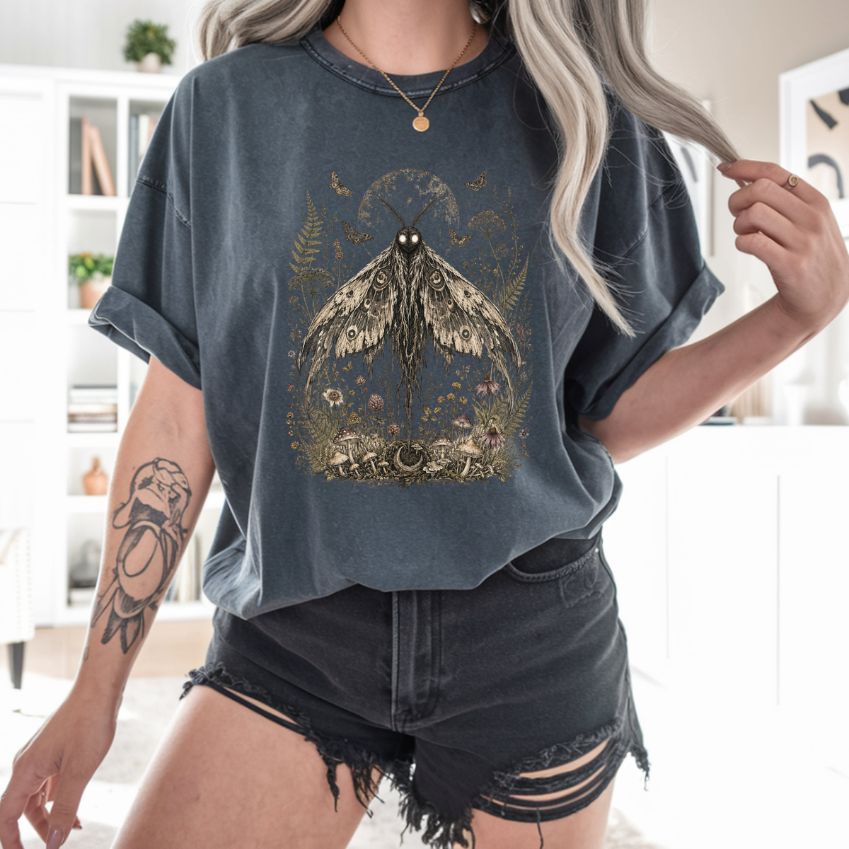 Botanical Cryptid Mothman T-Shirt