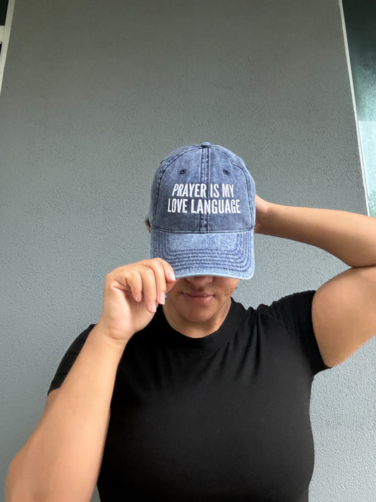 Prayer Is My Love Language Christian Hat Embroidered Religious Gift Cap Christian Apparel Faith Hat for Mom Vintage Christian Cap For Her