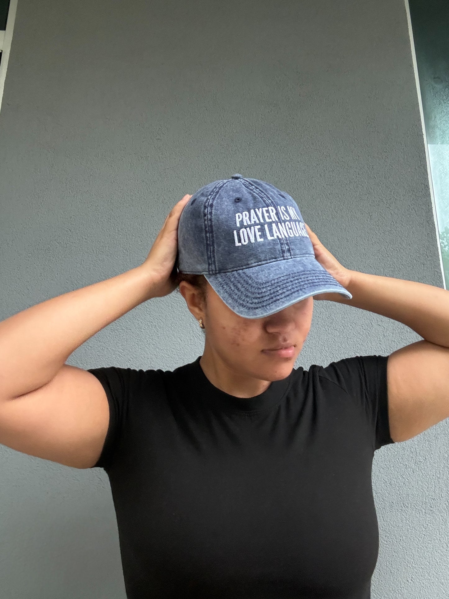 Christian Hat Embroidered "Prayer is my love language" Religious Gift Cap Christian Apparel Faith Hat  for Mom Vintage Christian Cap For Her