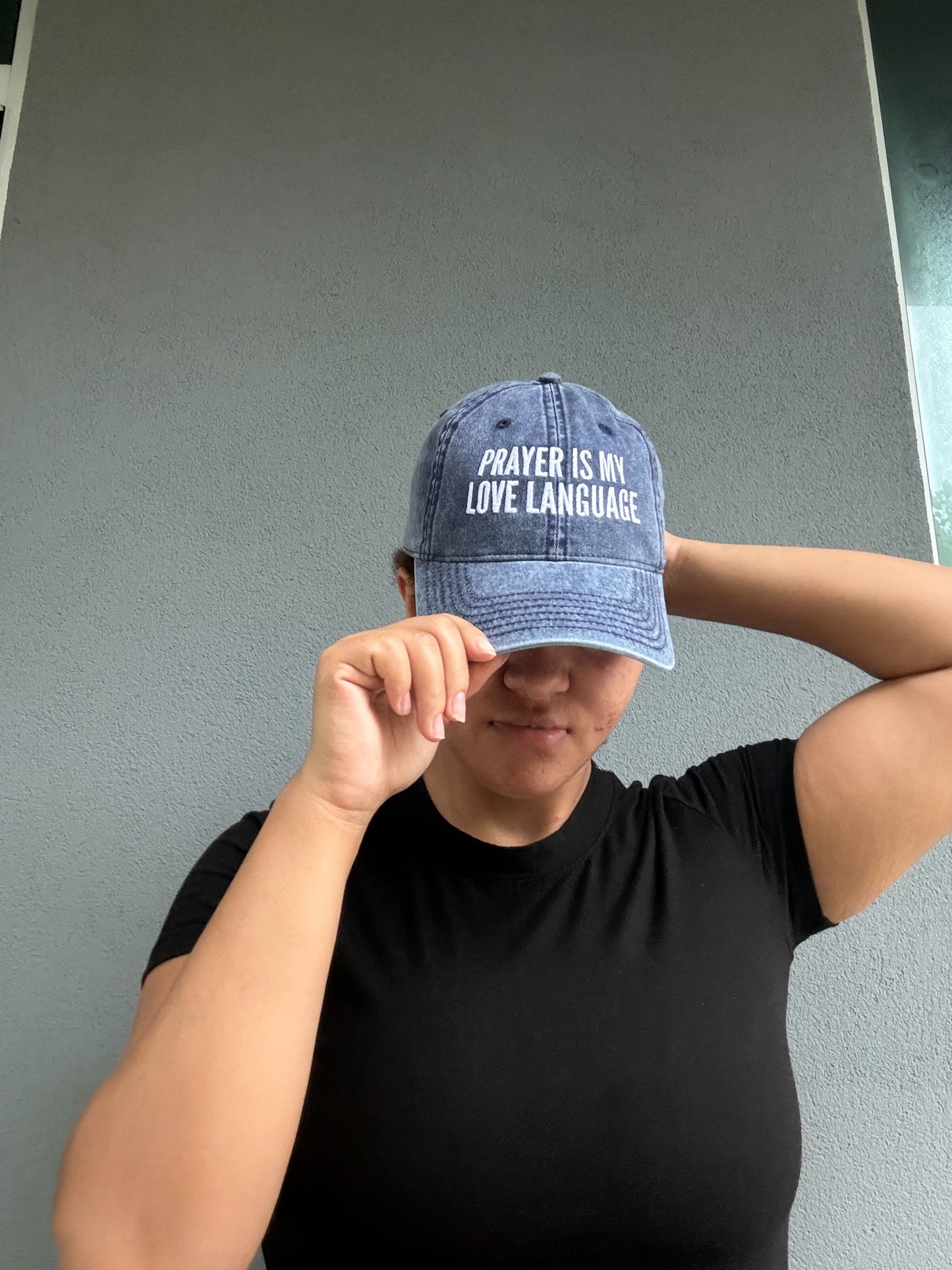 Christian Hat Embroidered "Prayer is my love language" Religious Gift Cap Christian Apparel Faith Hat  for Mom Vintage Christian Cap For Her