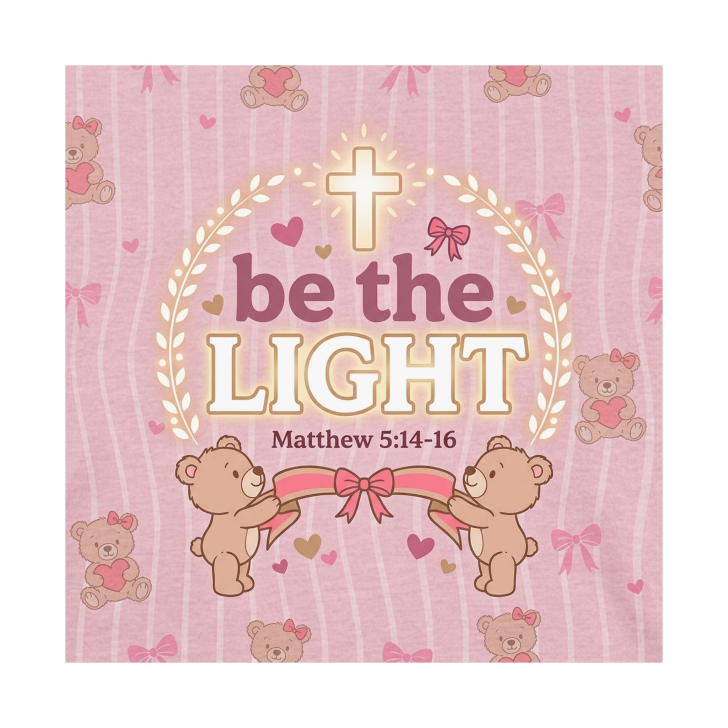 Be the Light Pink Poster | Christian Wall Art