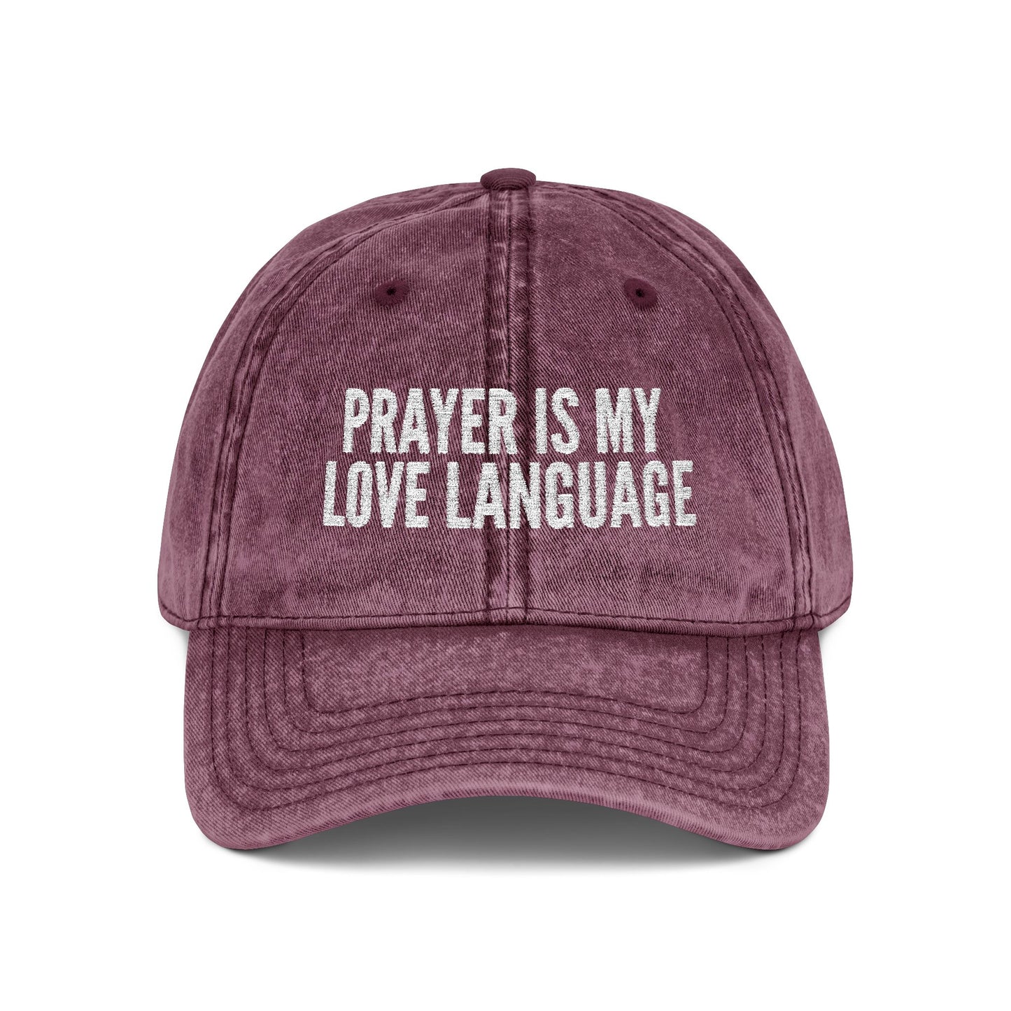 Christian Hat Embroidered "Prayer is my love language" Religious Gift Cap Christian Apparel Faith Hat  for Mom Vintage Christian Cap For Her