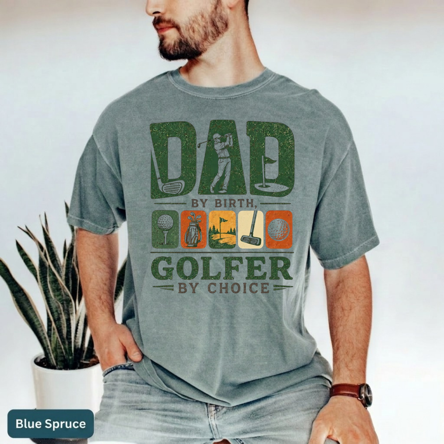 Dad by Birth Golfer Shirt