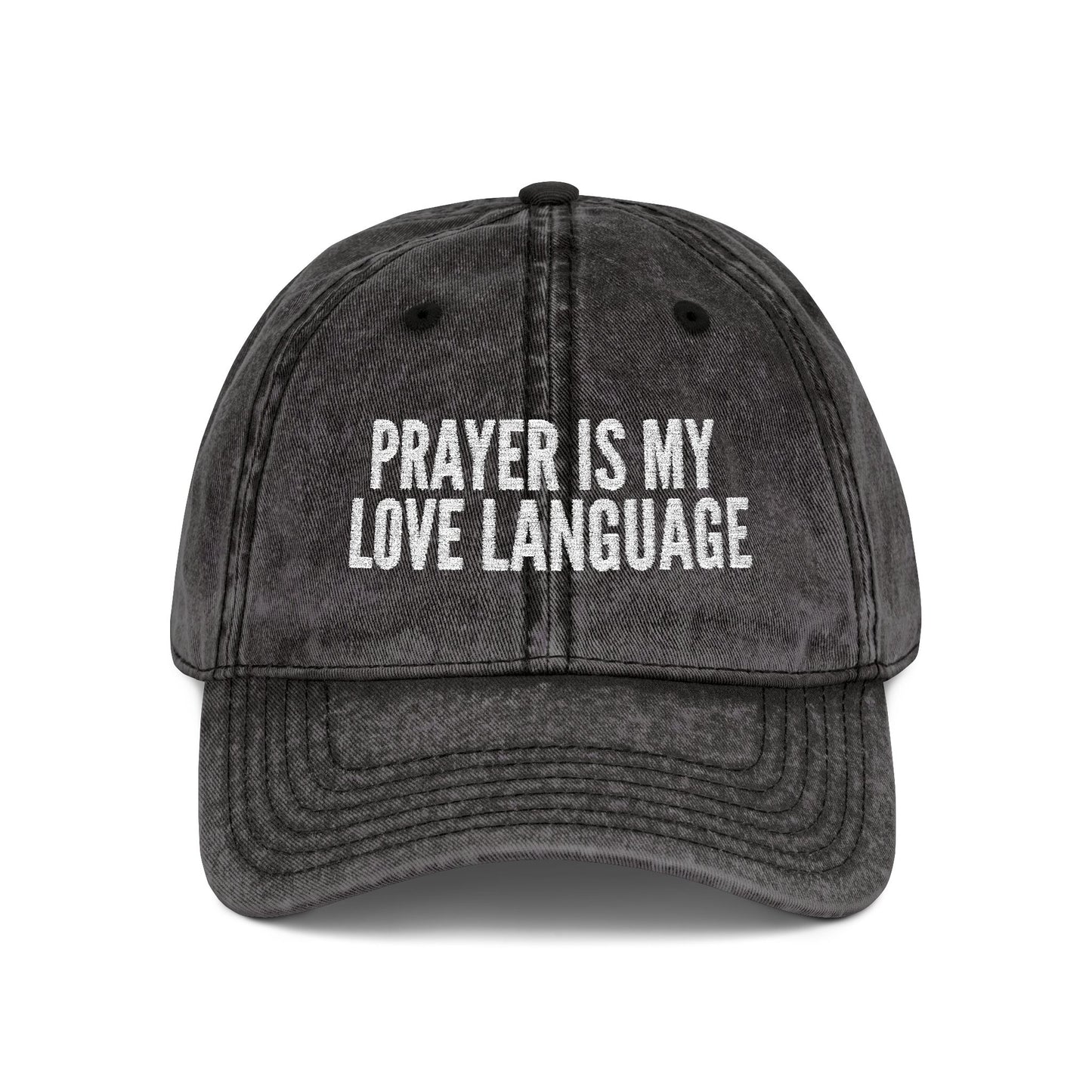 Christian Hat Embroidered "Prayer is my love language" Religious Gift Cap Christian Apparel Faith Hat  for Mom Vintage Christian Cap For Her