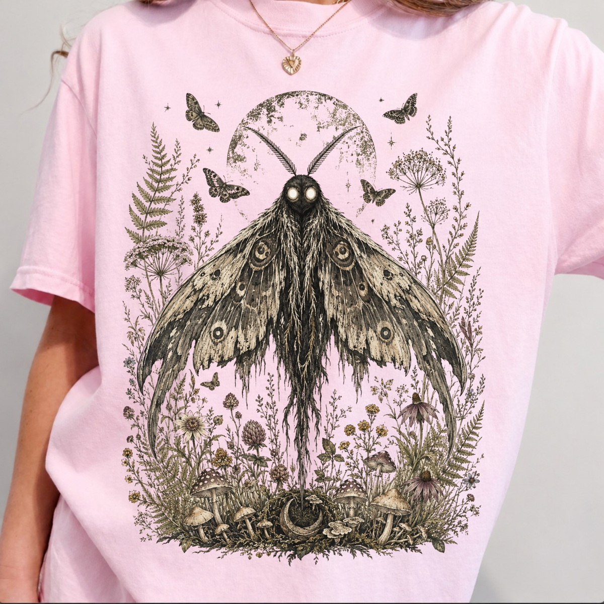 Botanical Cryptid Mothman T-Shirt