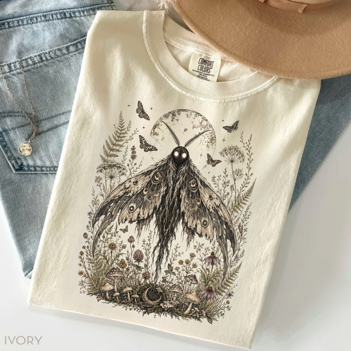 Botanical Cryptid Mothman T-Shirt