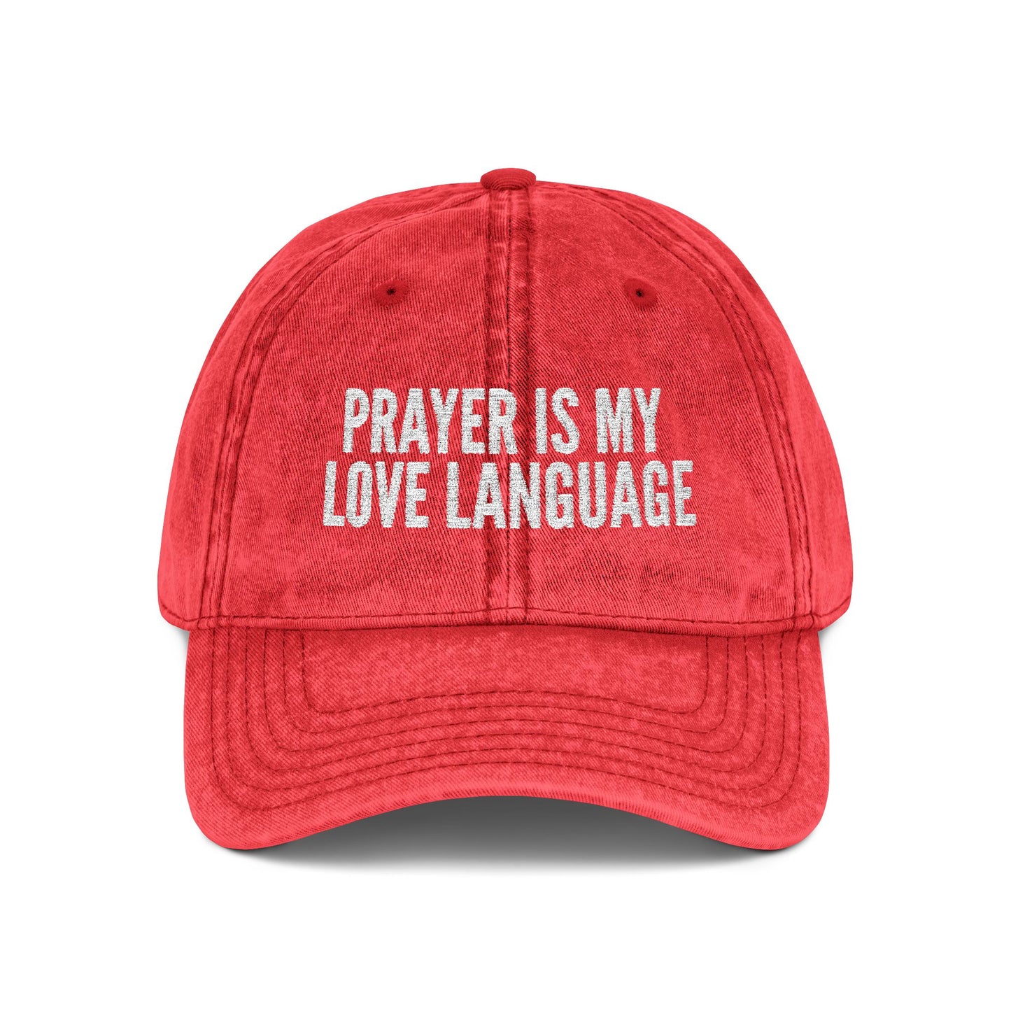 Christian Hat Embroidered "Prayer is my love language" Religious Gift Cap Christian Apparel Faith Hat  for Mom Vintage Christian Cap For Her