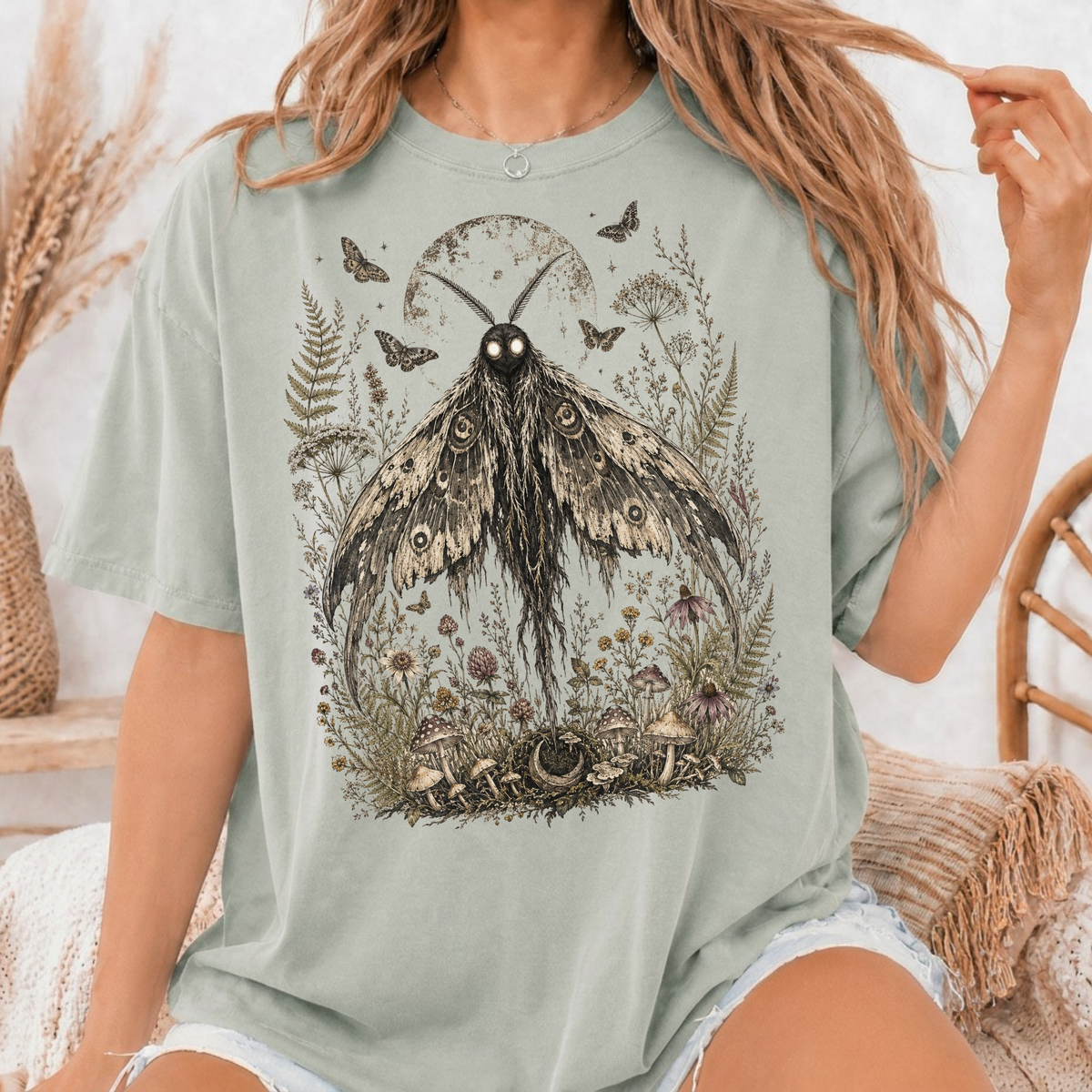 Botanical Cryptid Mothman T-Shirt