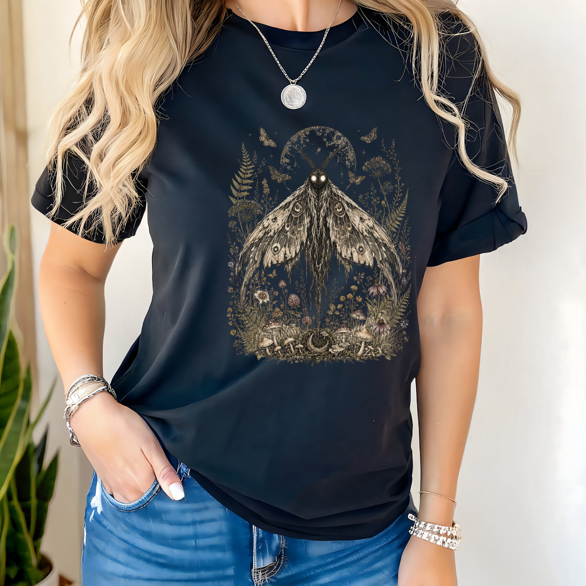 Botanical Cryptid Mothman T-Shirt