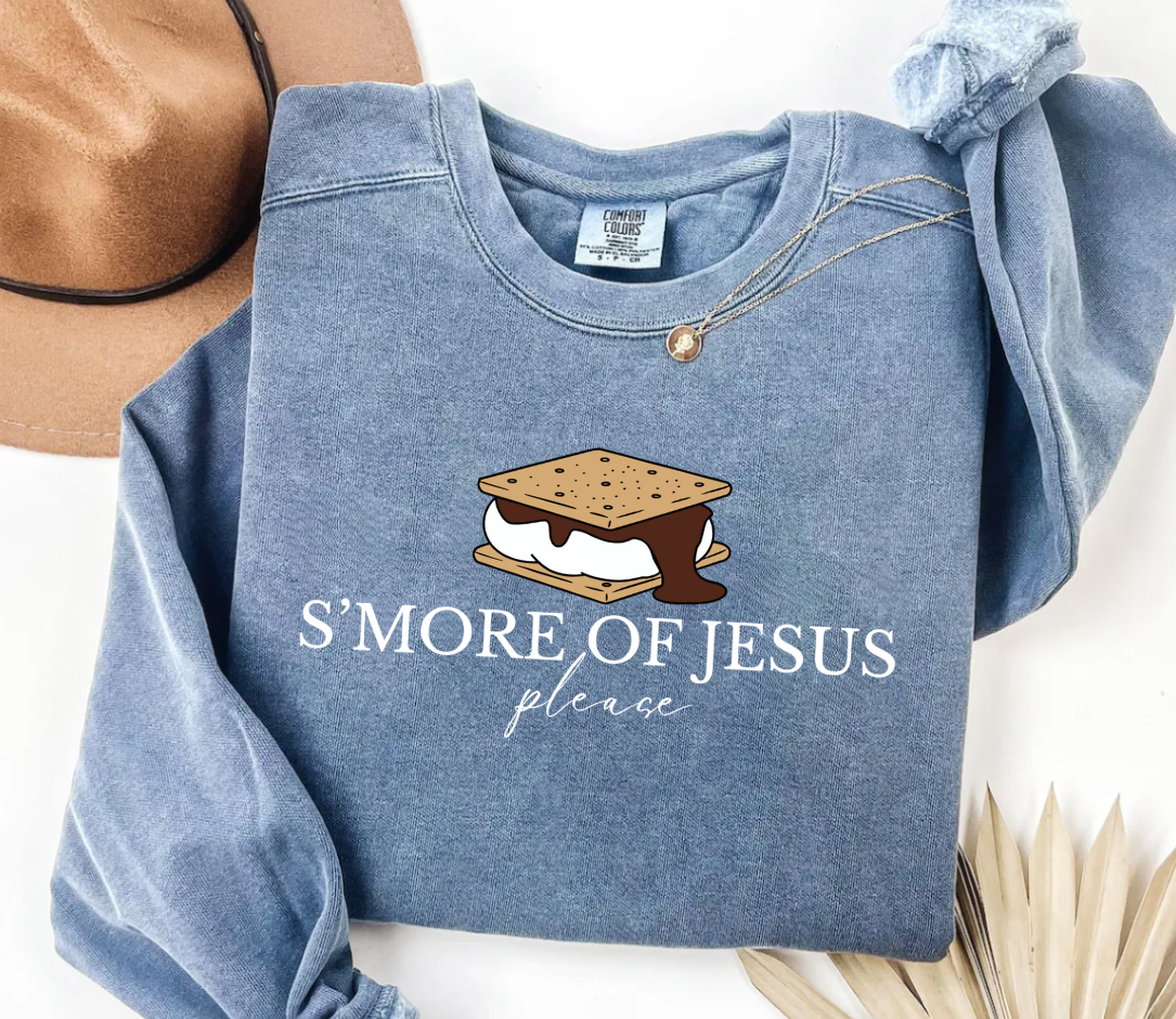 Smore of Jesus Please Christian Sweatshirt Smore Lover Shirt Christian Camping Hoodie Gift Jesus Hoodie  Comfort Colors