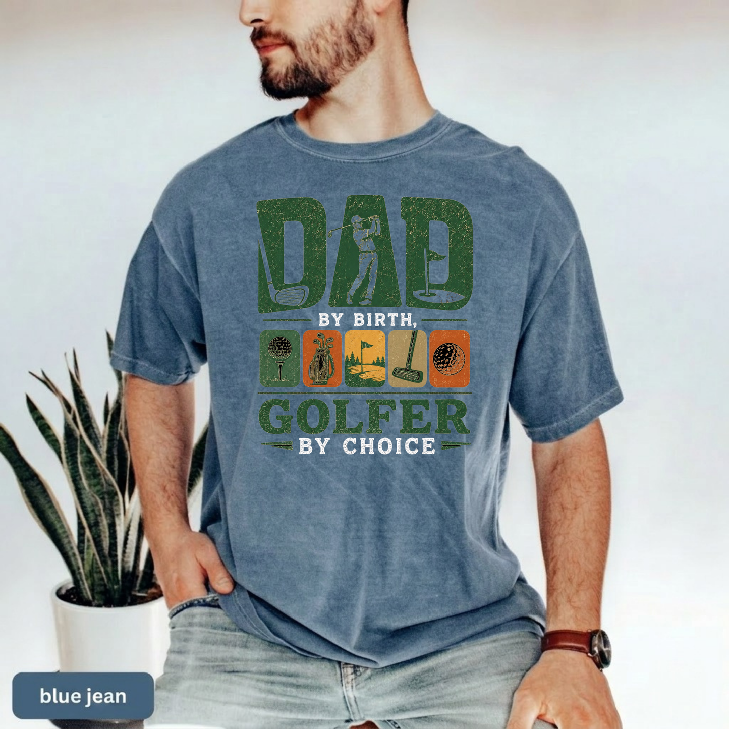 Dad by Birth Golfer Shirt