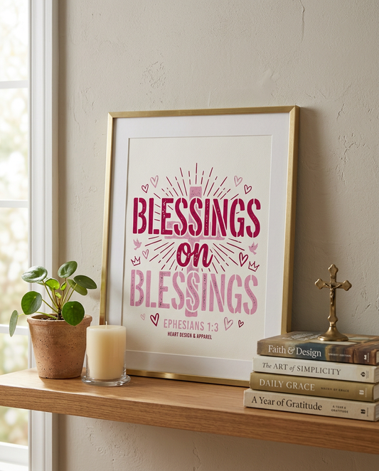 Blessings On Blessings Poster | Christian Wall Art