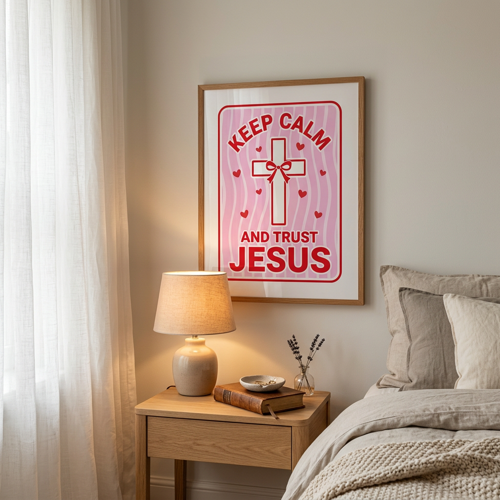 Keep Calm and Trust Jesus Poster