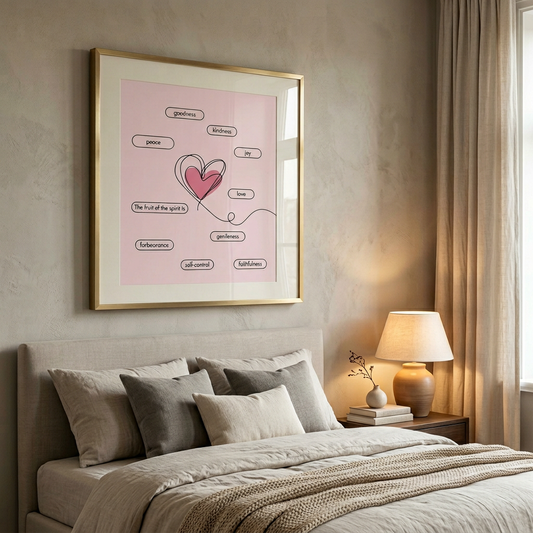 Fruit of the Spirit Heart Poster | Christian Wall Art