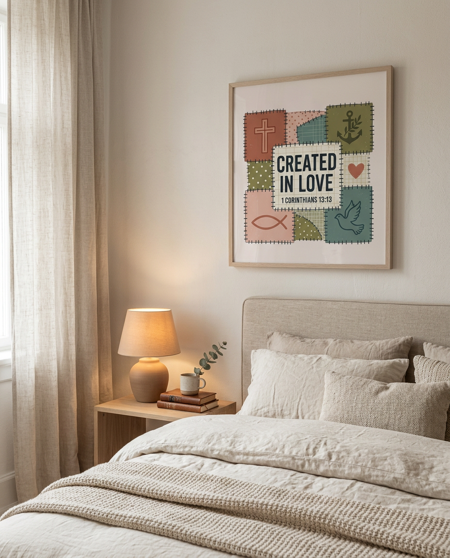 Created in Love Poster | Christian Wall Art