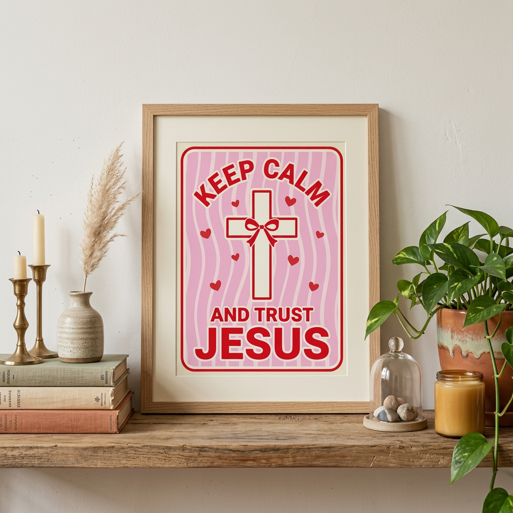 Keep Calm and Trust Jesus Poster