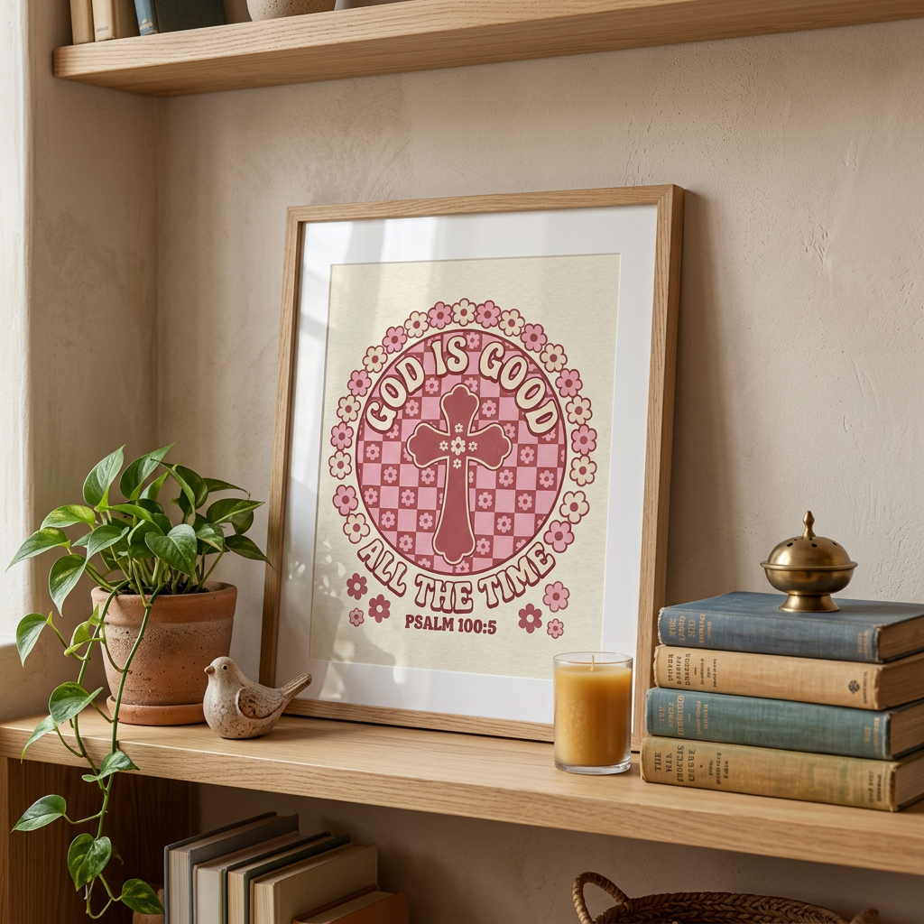 God Is Good All The Time Poster | Christian Wall Art