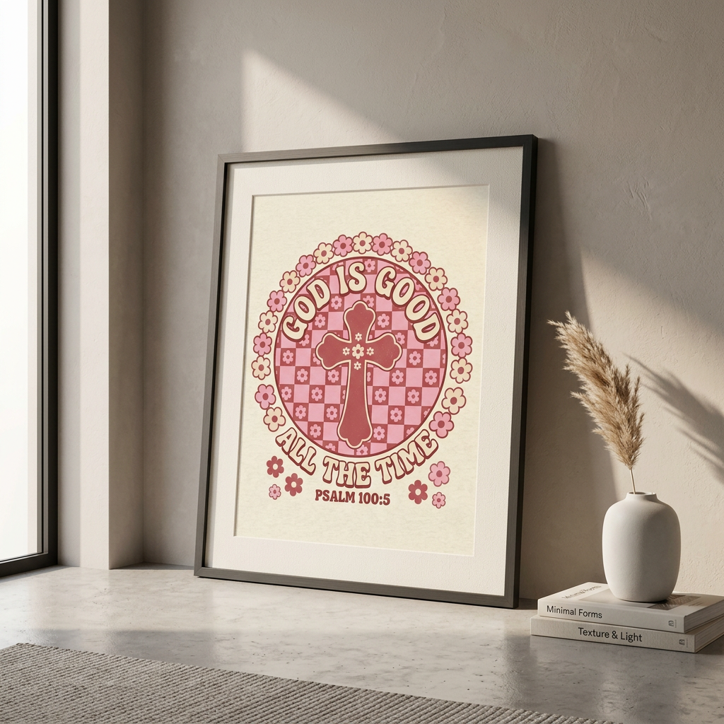 God Is Good All The Time Poster | Christian Wall Art