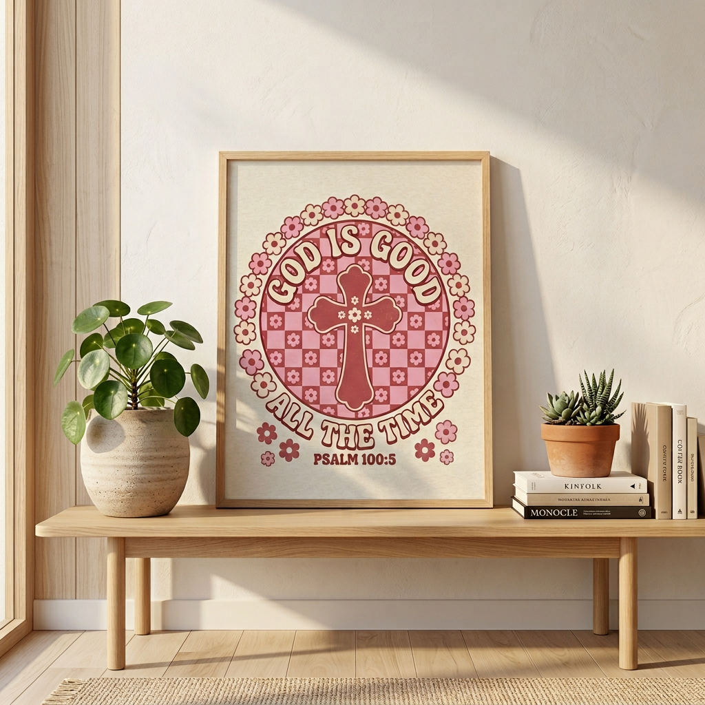 God Is Good All The Time Poster | Christian Wall Art