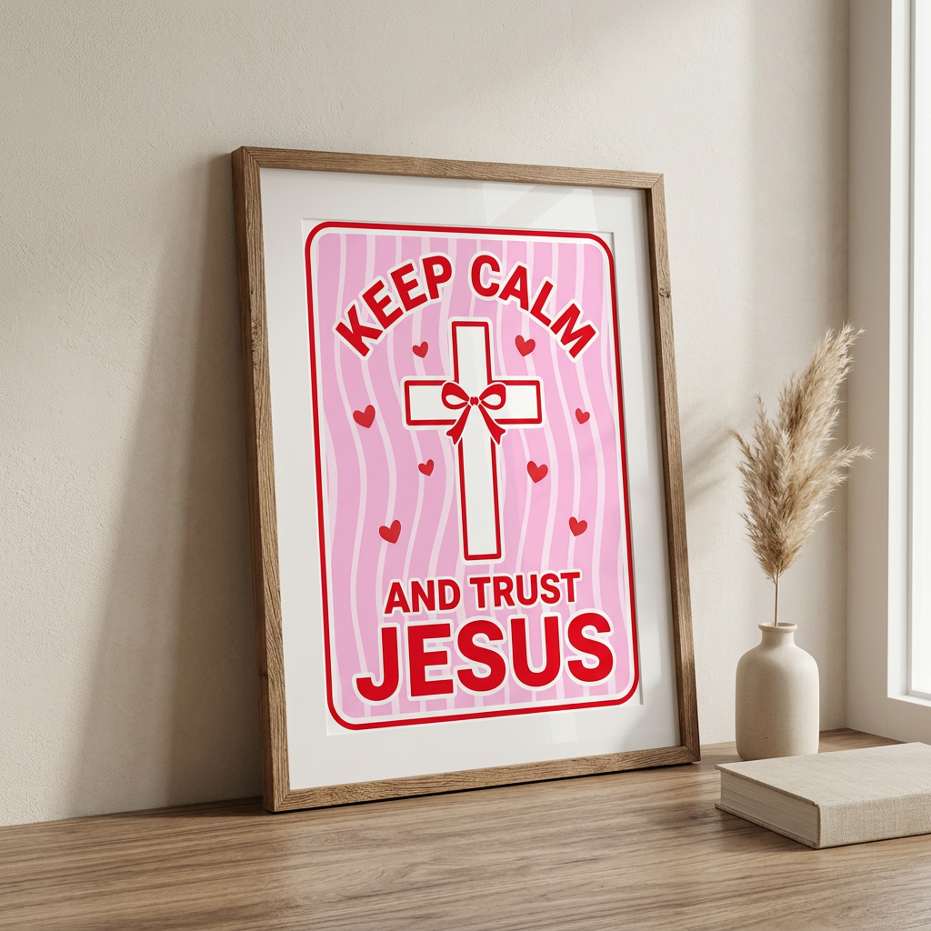 Keep Calm and Trust Jesus Poster