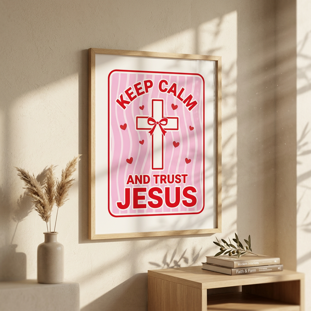 Keep Calm and Trust Jesus Poster