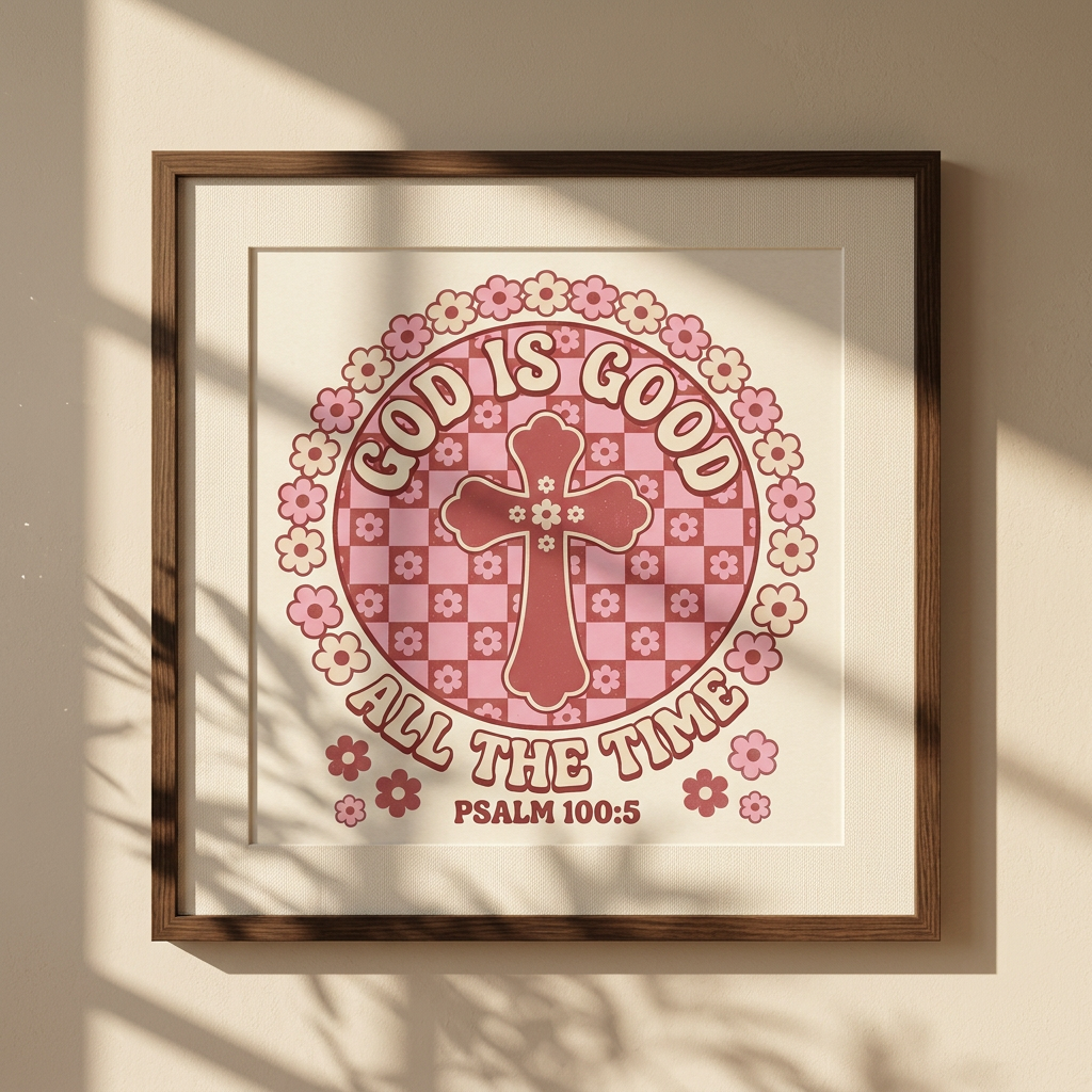 God Is Good All The Time Poster | Christian Wall Art