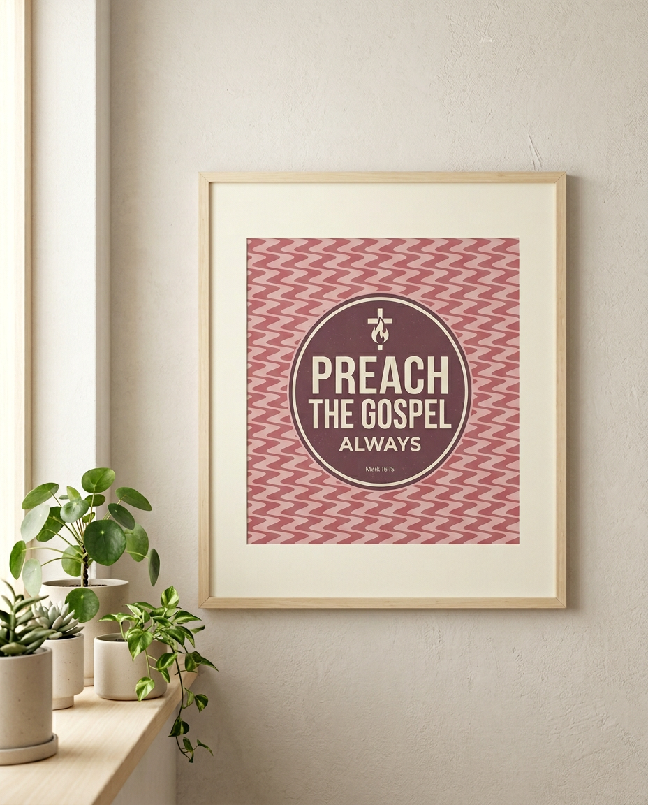 Preach the Gospel Always Poster