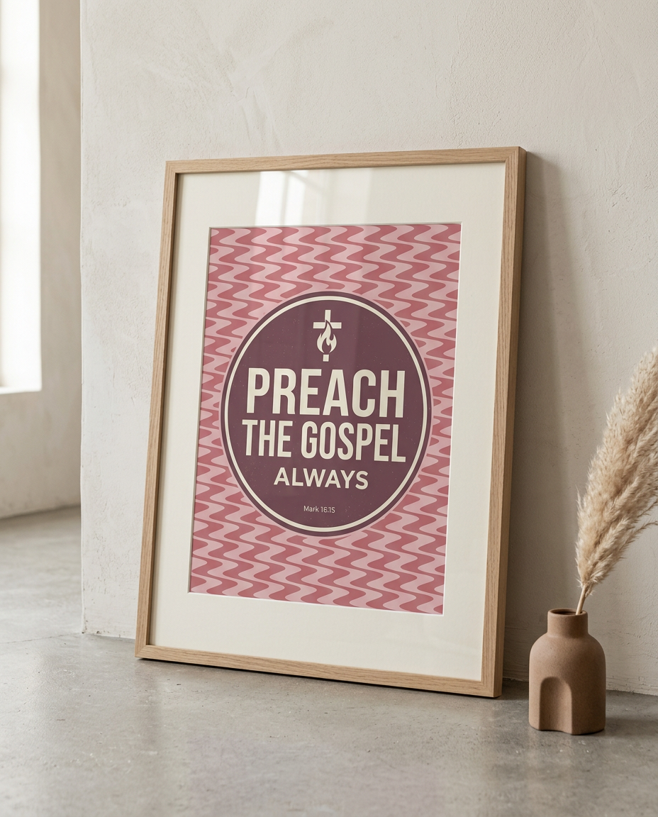 Preach the Gospel Always Poster