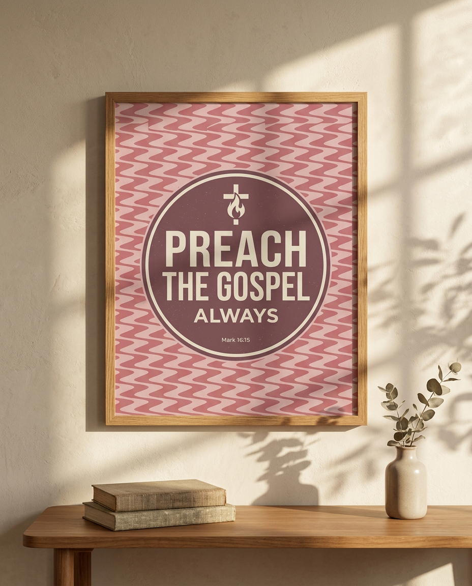 Preach the Gospel Always Poster