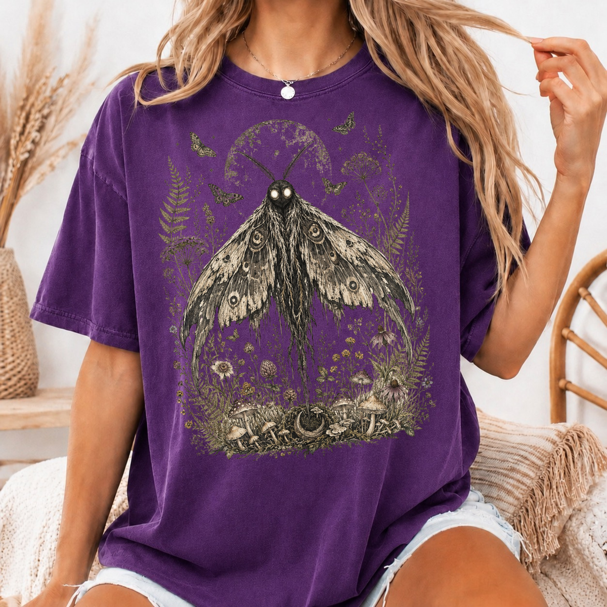 Botanical Cryptid Mothman T-Shirt