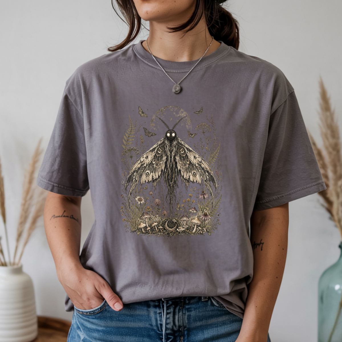 Botanical Cryptid Mothman T-Shirt