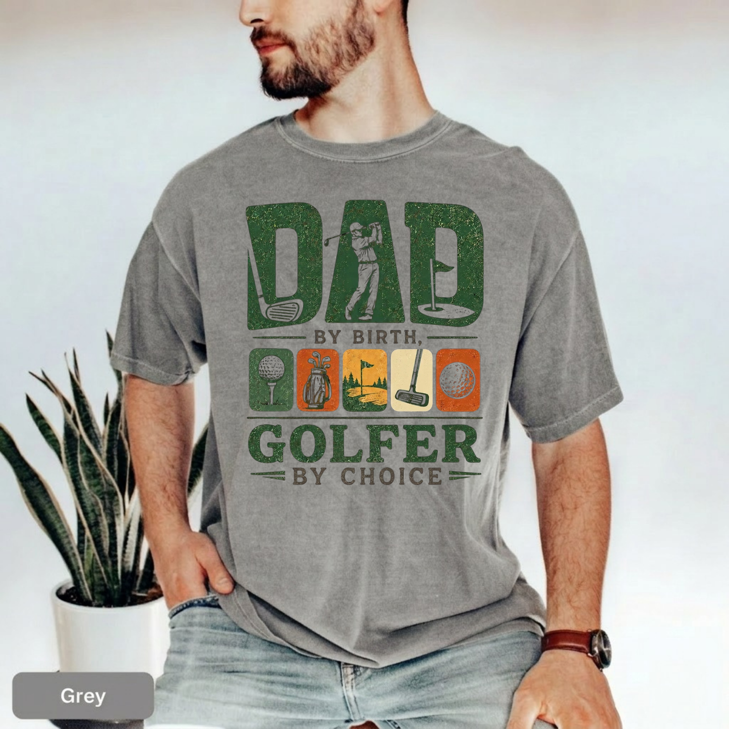 Dad by Birth Golfer Shirt