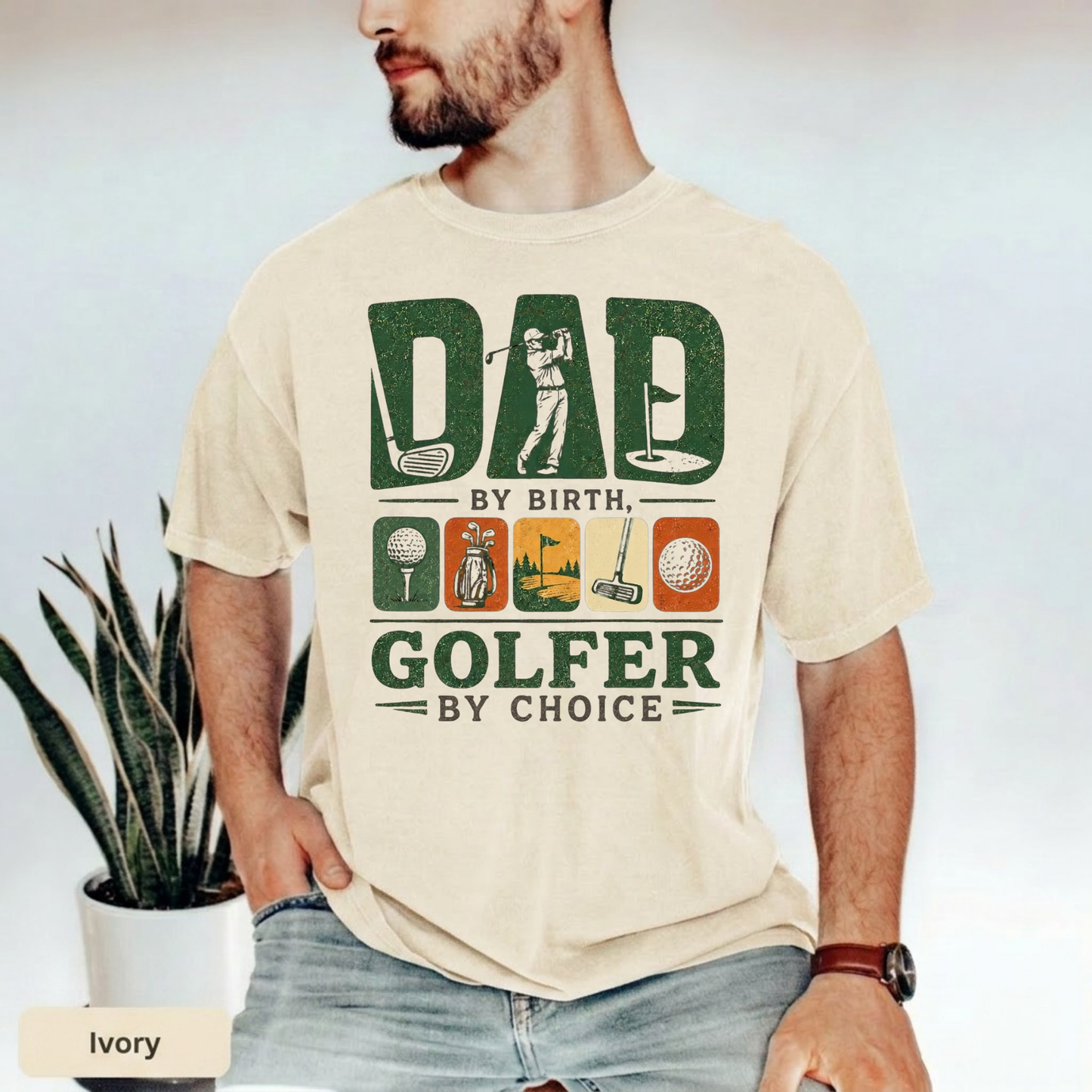 Dad by Birth Golfer Shirt