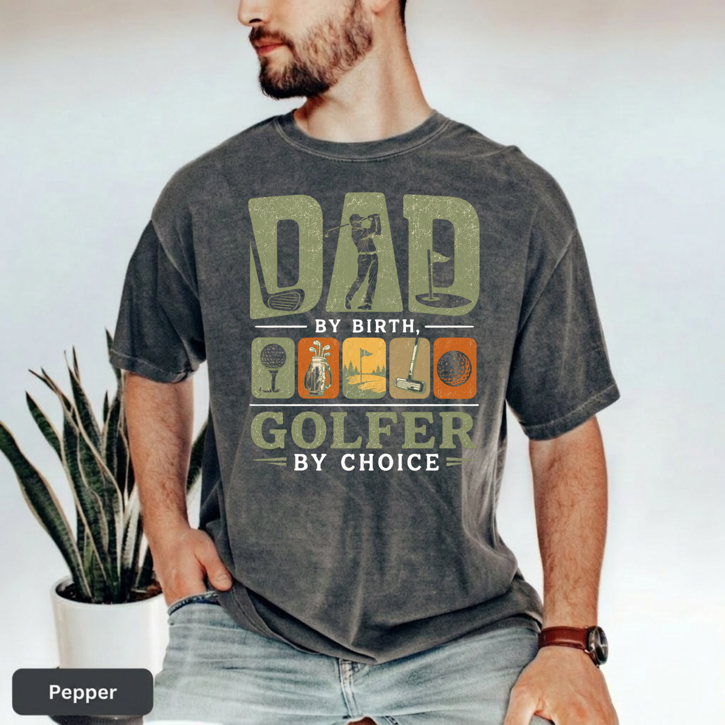 Dad by Birth Golfer Shirt