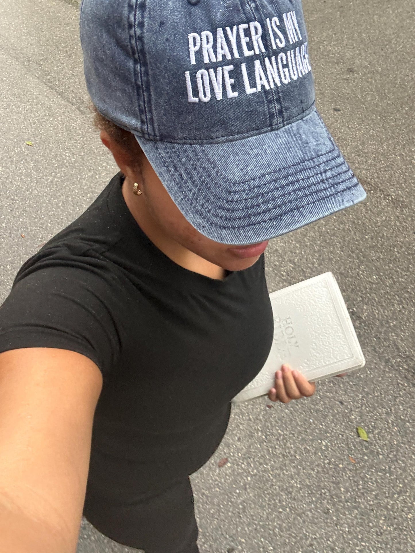 Christian Hat Embroidered "Prayer is my love language" Religious Gift Cap Christian Apparel Faith Hat  for Mom Vintage Christian Cap For Her