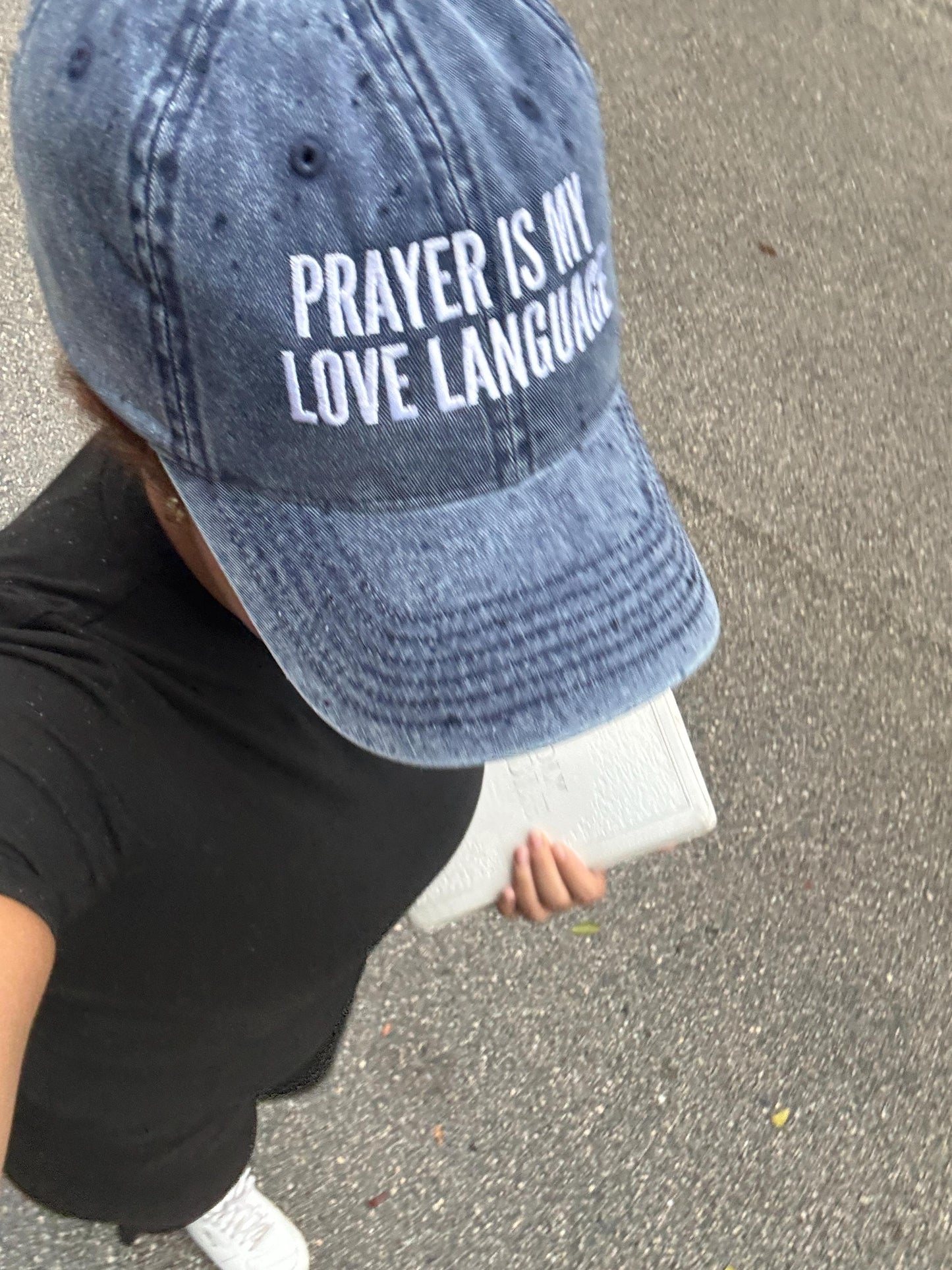 Christian Hat Embroidered "Prayer is my love language" Religious Gift Cap Christian Apparel Faith Hat  for Mom Vintage Christian Cap For Her